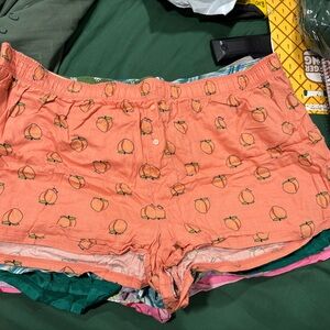 VS PINK Pajama Shorts Peach Print